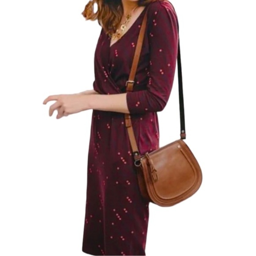 Boden Cressida Faux Fixed Wrap Dress Modal Size 8 Boho Work Office